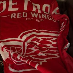Red Wings Fleece Throw Blanket
